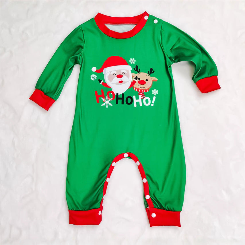Christmas Home Wear Set, Santa Claus Print Parent-Child Matching Pajamas, Fashionable Sleepwear