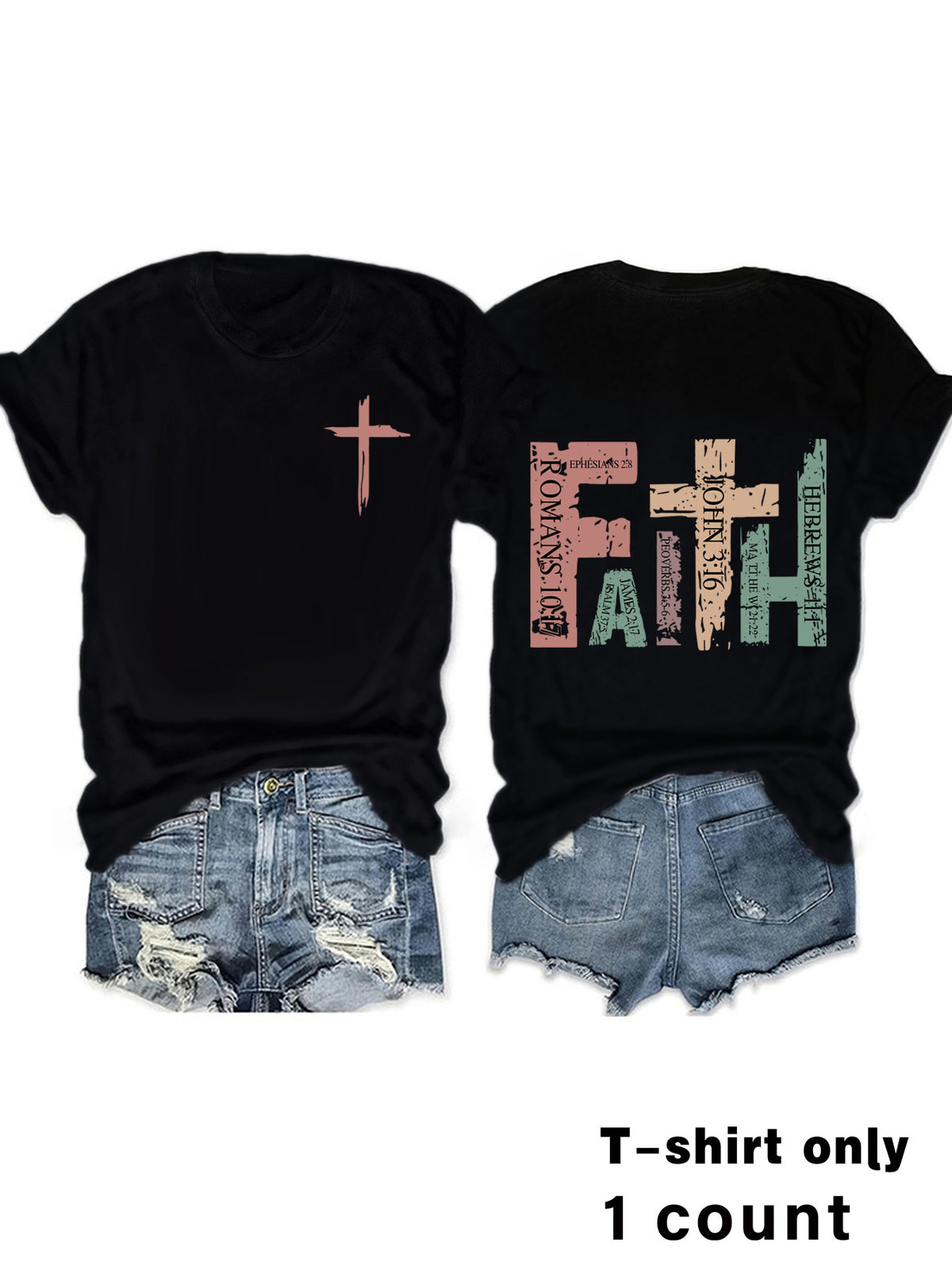 FAITH ROMA Printed T-shirt Short Sleeve