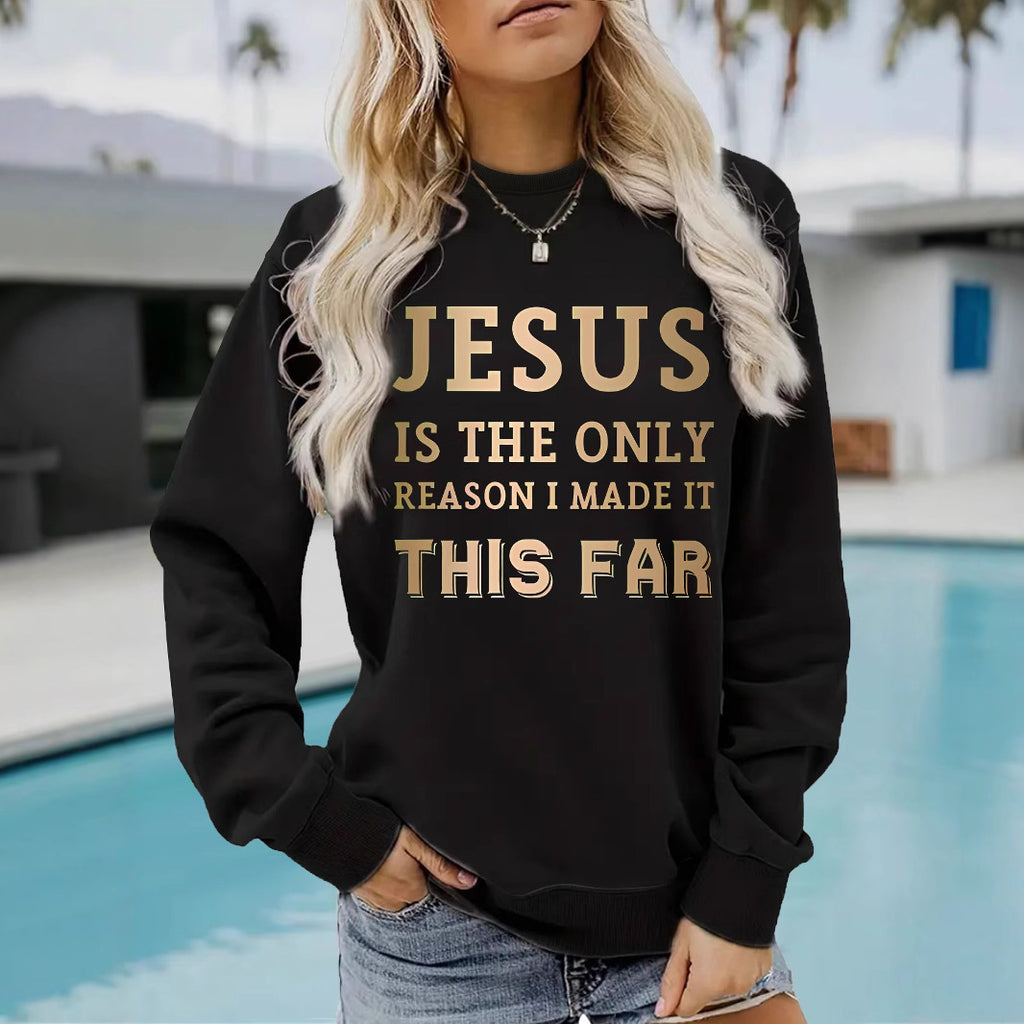 Jesus print on hoodie