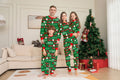 Christmas Snowman Snowflake Letter Cartoon Print Family Matching Pajamas Sleepwear