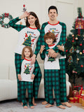 Christmas Santa Claus Letter Christmas Tree Family Matching Printed Loungewear Pajamas