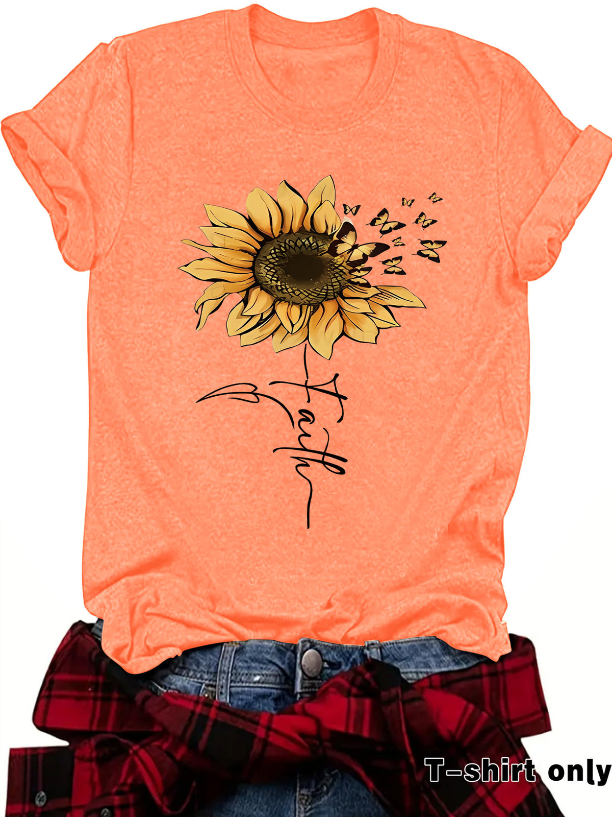 Sunflower Faith Printed Short Sleeve