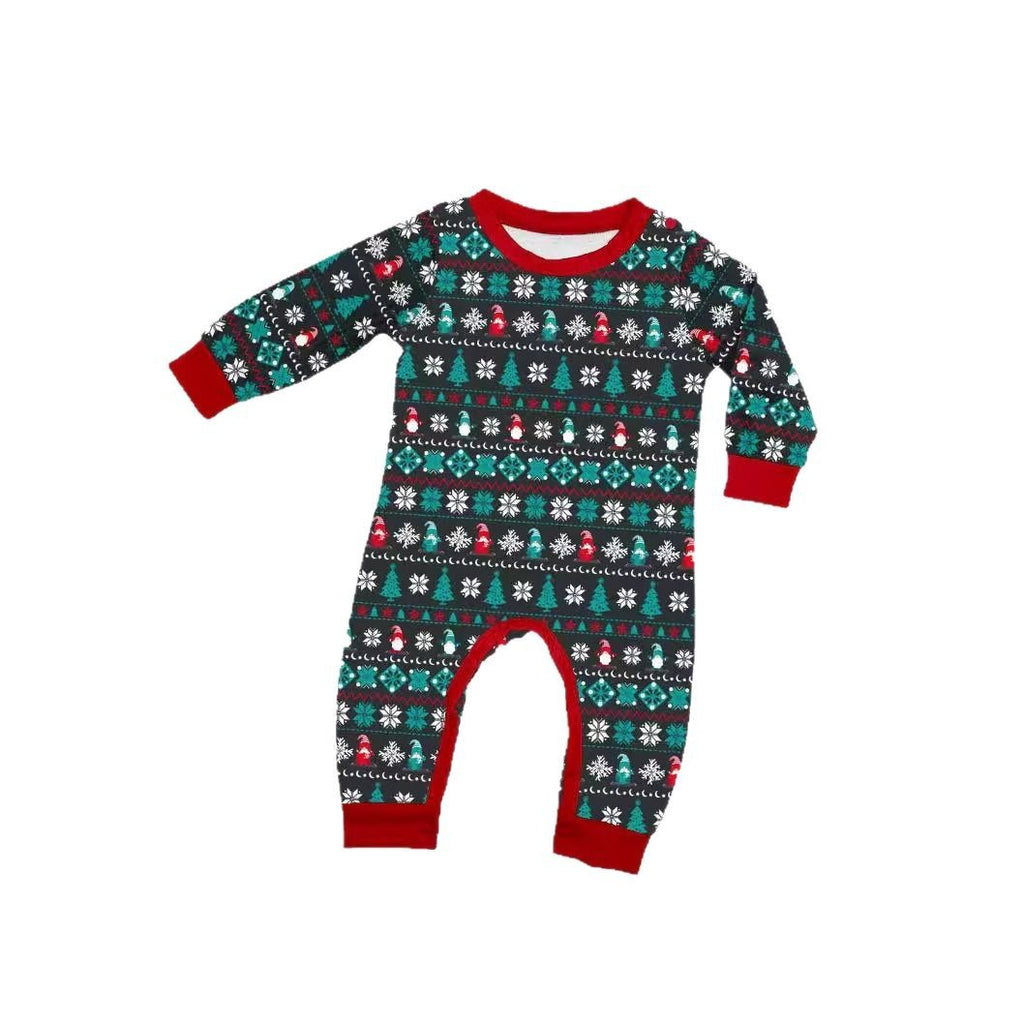Christmas Tree Pattern Striped Full Floral Print Family Matching Pajamas Sleepwear