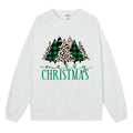 Christmas hoodie ladies' shoulder down long sleeved Christmas tree
