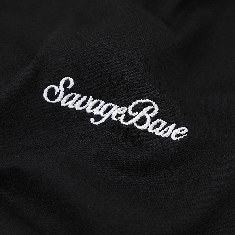 Embroidered short sleeves with English letters