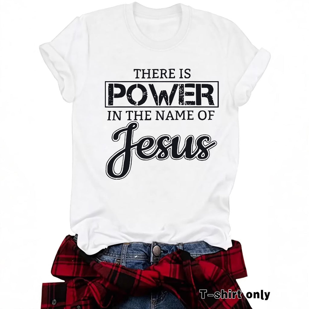 THE IS POWER IN THE NAME OF JESUS Loose Short Sleeves