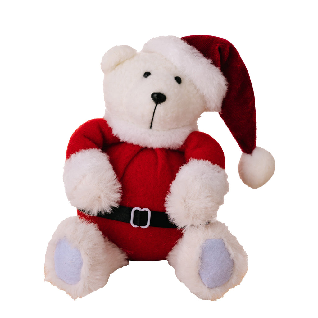 Christmas teddy bear figurine ornament