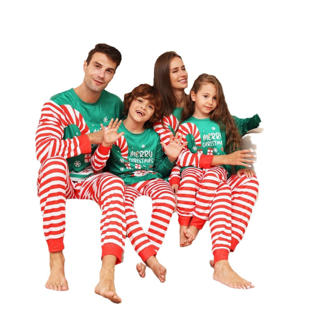 Santa Claus Deer Print Family Matching Pajamas Christmas Home Wear Set