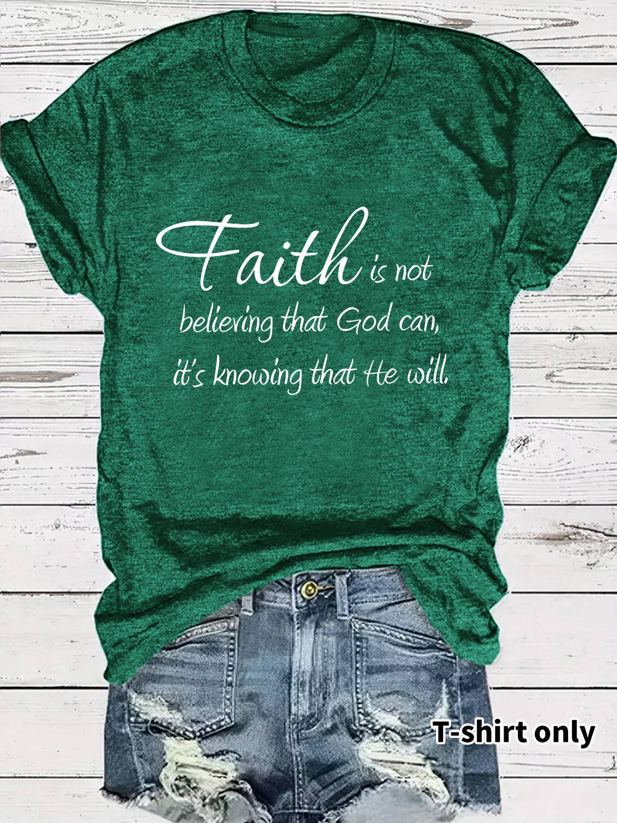 Short sleeved faith is a letter