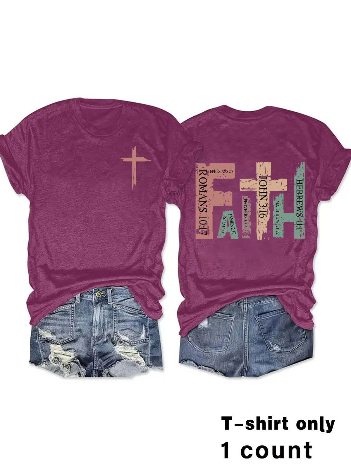 FAITH ROMA Printed T-shirt Short Sleeve