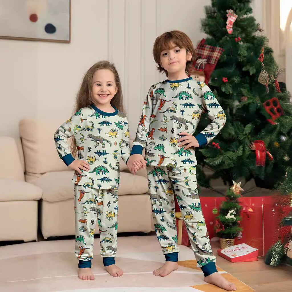 Christmas Snowman Snowflake Deer Print Parent-Child Matching Pajamas Home Wear
