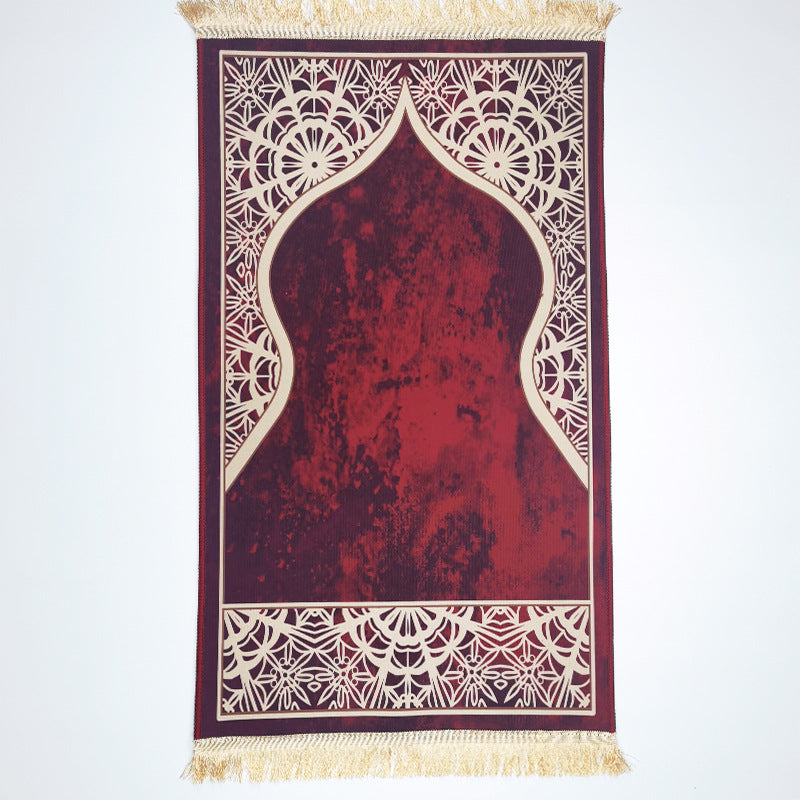 Carpet living room prayer thick prayer crystal velvet floor mat square printed thick mat