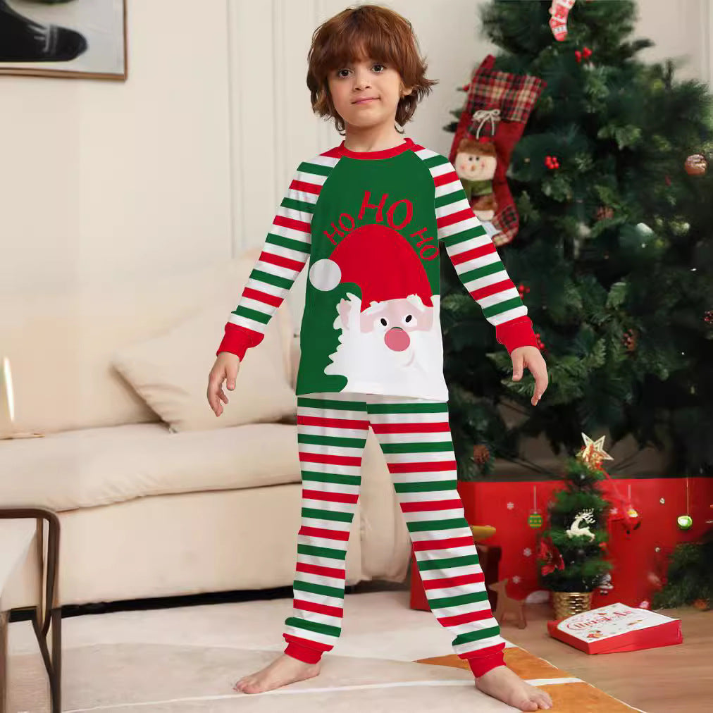 Christmas Cartoon Snowflake Deer Family Matching Pajamas Printed Home Wear Sleepwear