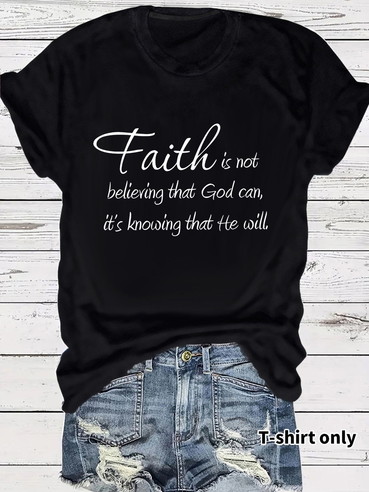 Short sleeved faith is a letter