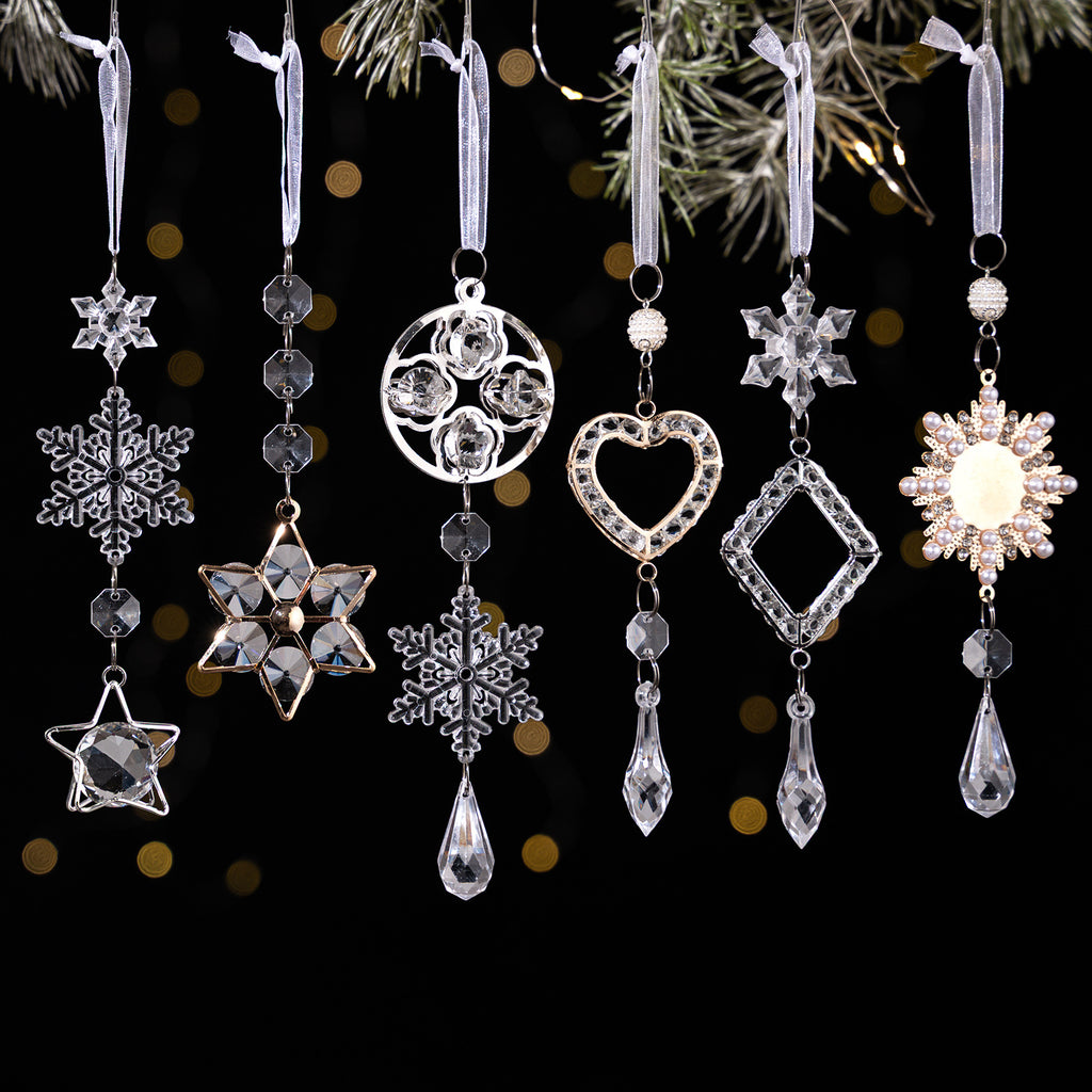 Snowflake pendant Christmas ornament Crystal lamp pendant Christmas ornament