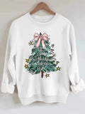 Christmas tree print hoodie