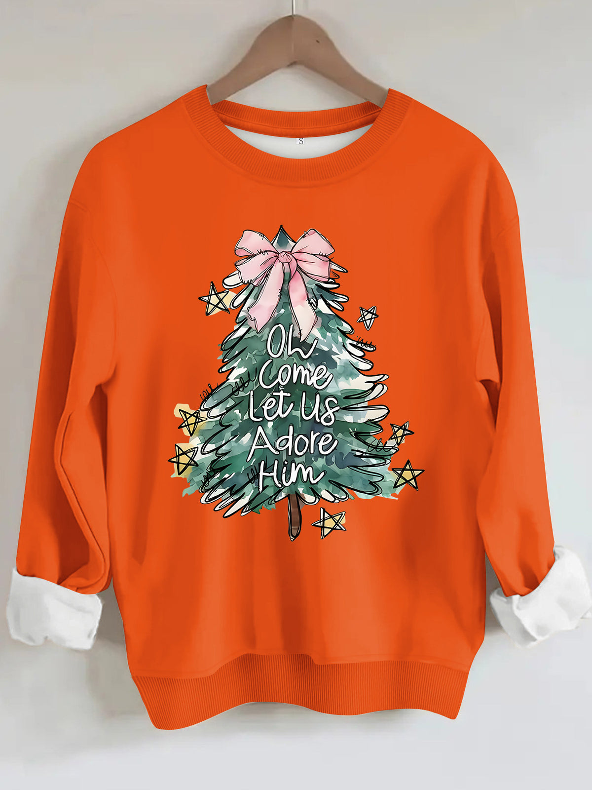 Christmas tree print hoodie