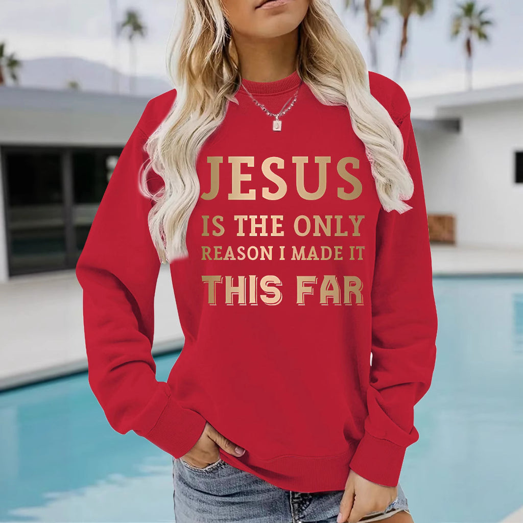 Jesus print on hoodie