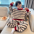 Boys Winter Coral Fleece Pajamas Thickened Flannel Loungewear