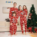 Print Pajamas for Family of Four Christmas Theme Parent-Child Matching Outfits,