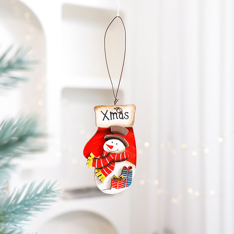 Christmas Decorations Christmas Accessories Hanging Ornaments Painted Santa Claus Snowman