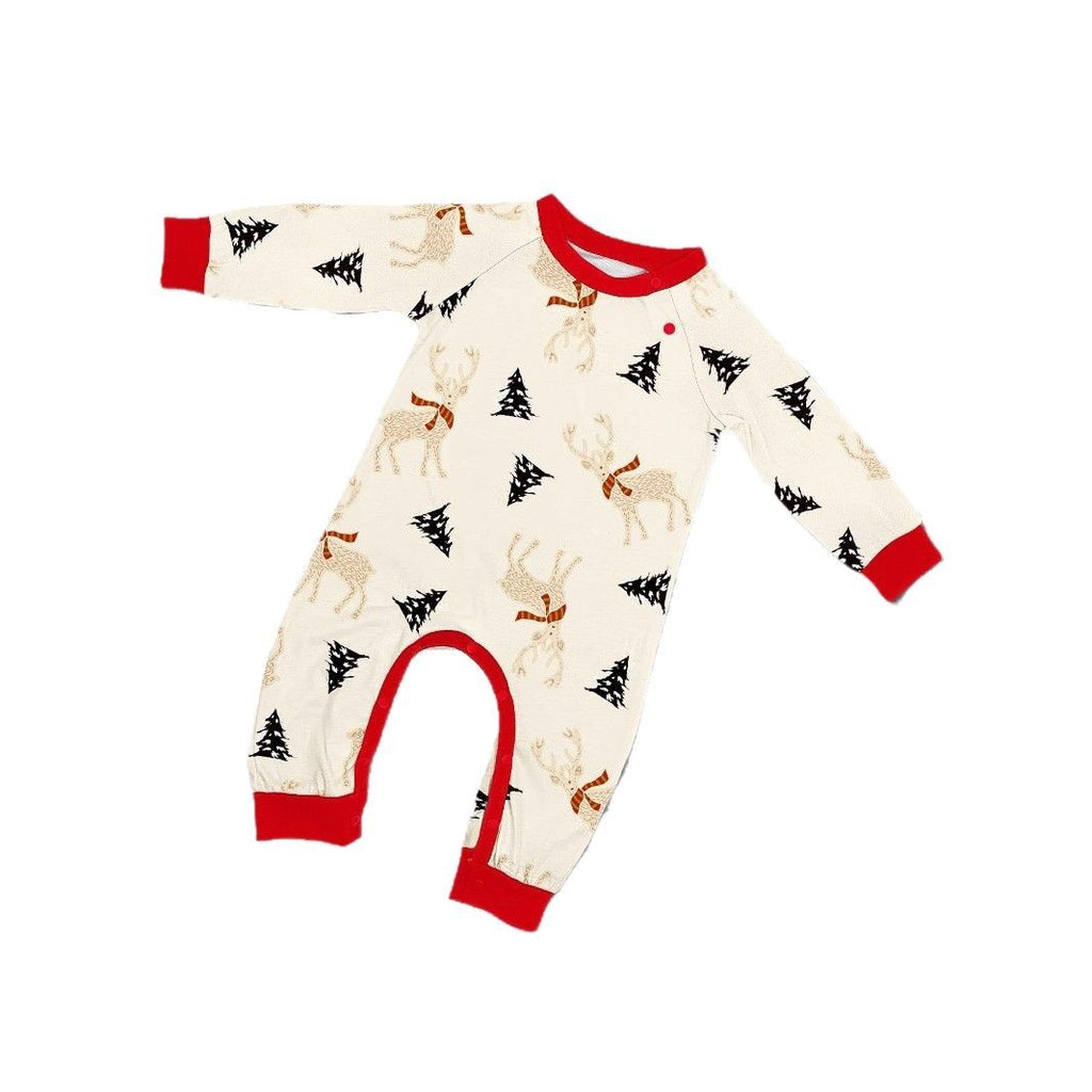 Christmas Deer Christmas Tree Letter Print Family Matching Pajamas Home Wear