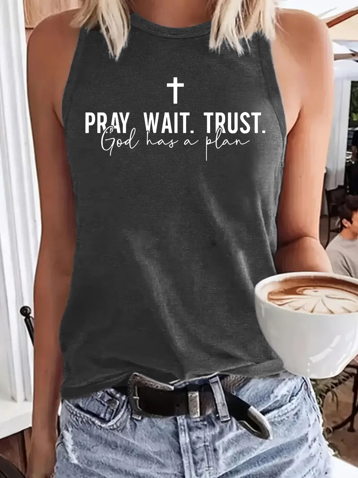 Vest prayer waiting trust print