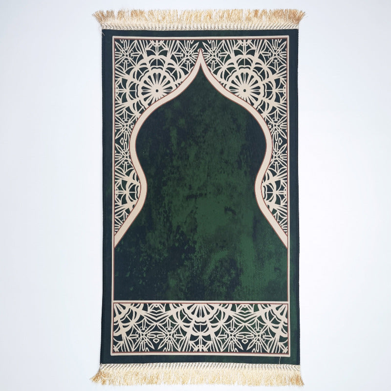 Carpet living room prayer thick prayer crystal velvet floor mat square printed thick mat