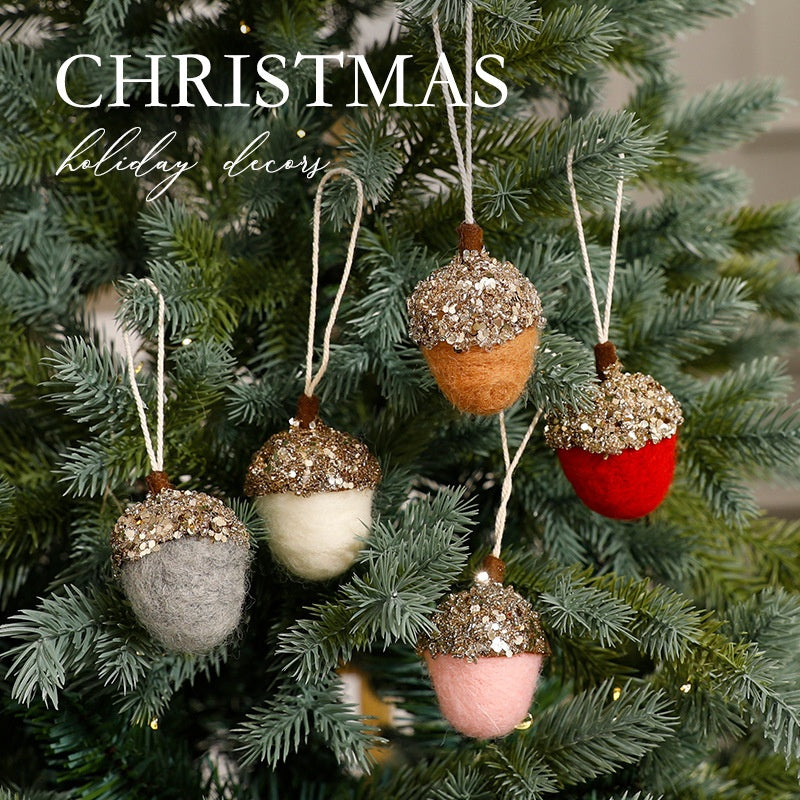 Felt Pinecone Christmas Tree Ornament Decorative Hanging Decoration for Christmas Décor