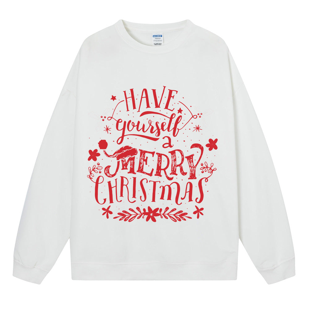 Christmas hoodie women's Christmas pullover top