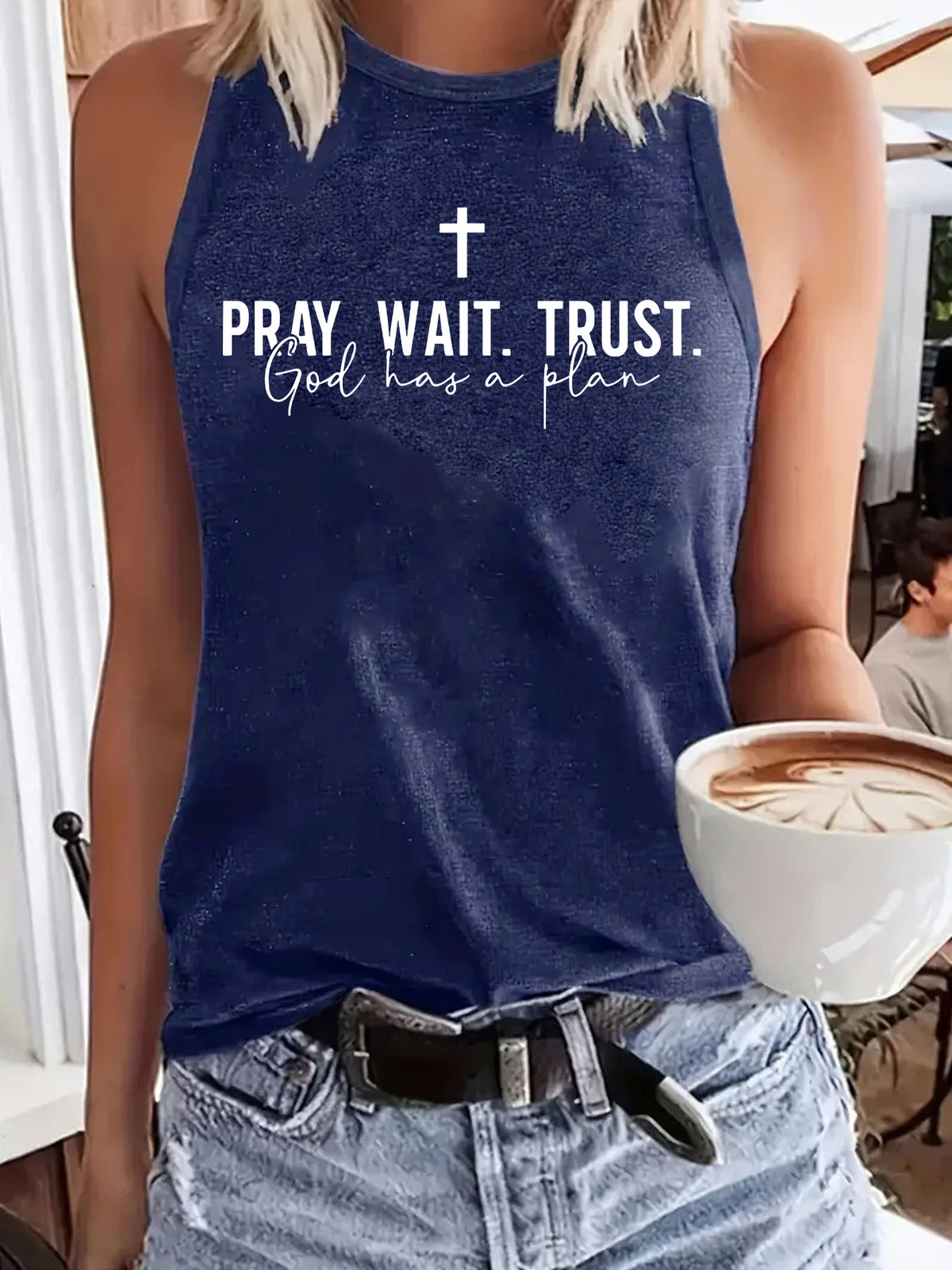 Vest prayer waiting trust print