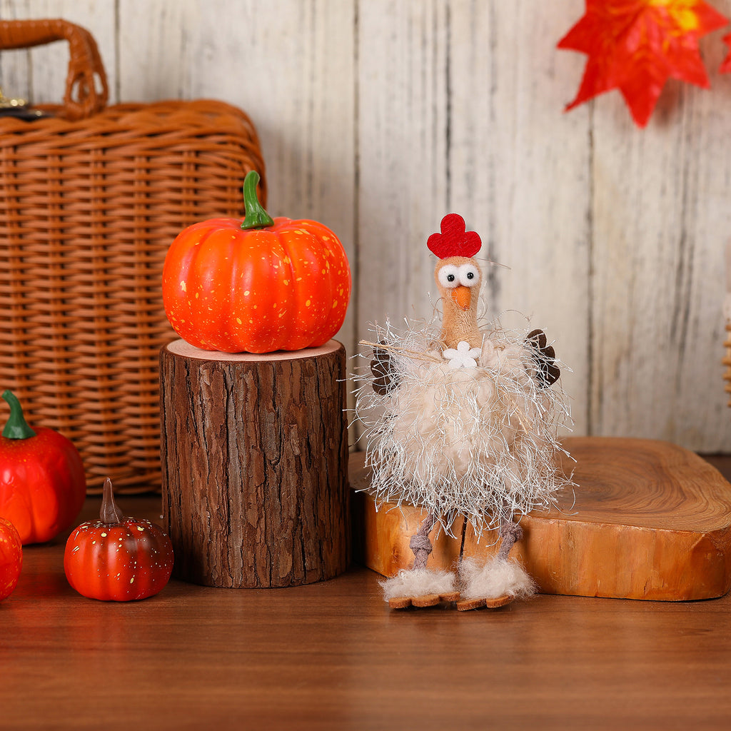 New Thanksgiving Turkey Plush Toy, Autumn Harvest Festival Handmade Decoration, Creative Thanksgiving Ornament