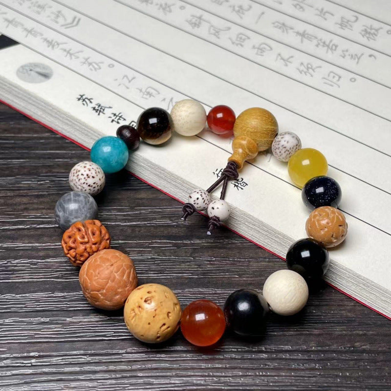 First to Fifth Generation Multicolored Bodhi Eighteen-Seed Peaceful Prayer Beads Buddhist Beads