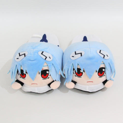 Cartoon Gospel Plush Slippers anime Cartoon Autumn and Winter Cartoon Half wrapped Cotton Slippers