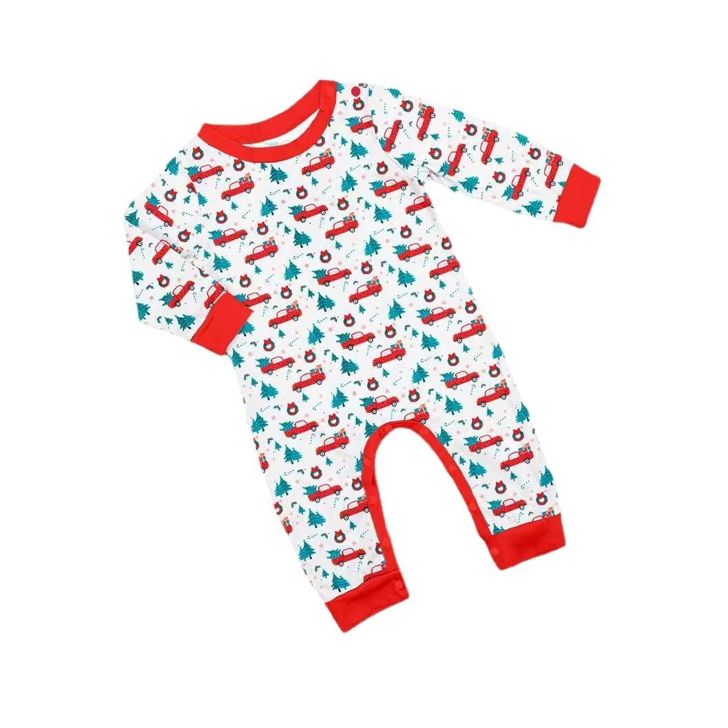 Christmas Tree Car All-over Print Christmas Family Matching Pajamas Printed Loungewear