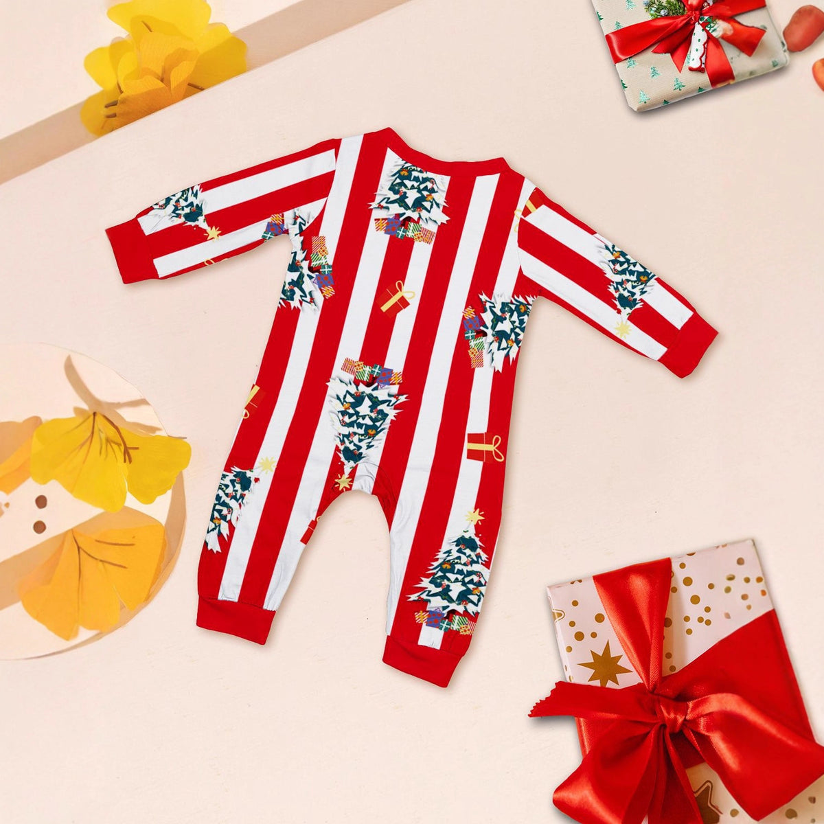 Family Christmas Tree Digital Print Pajamas Set for Parents and KidsHoliday Home Wear