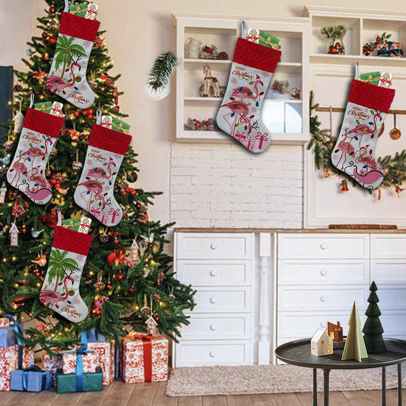 Christmas decorations Christmas ocean stockings flamingo Christmas stockings holiday gift bags Christmas tree ornaments