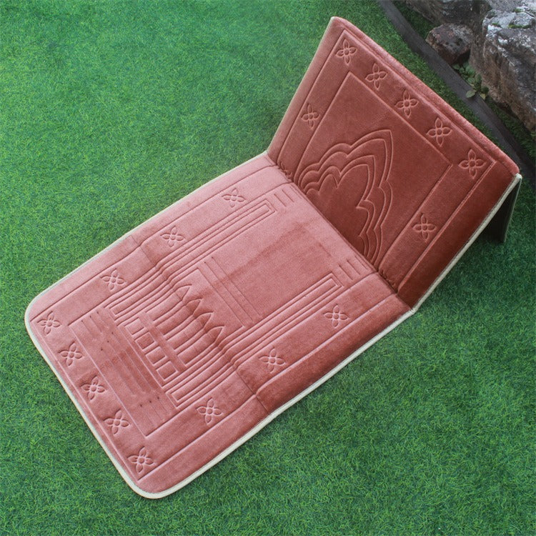 Flannel Fabric Portable Qibla Blanket Folding Worship Blanket Prayer Mat