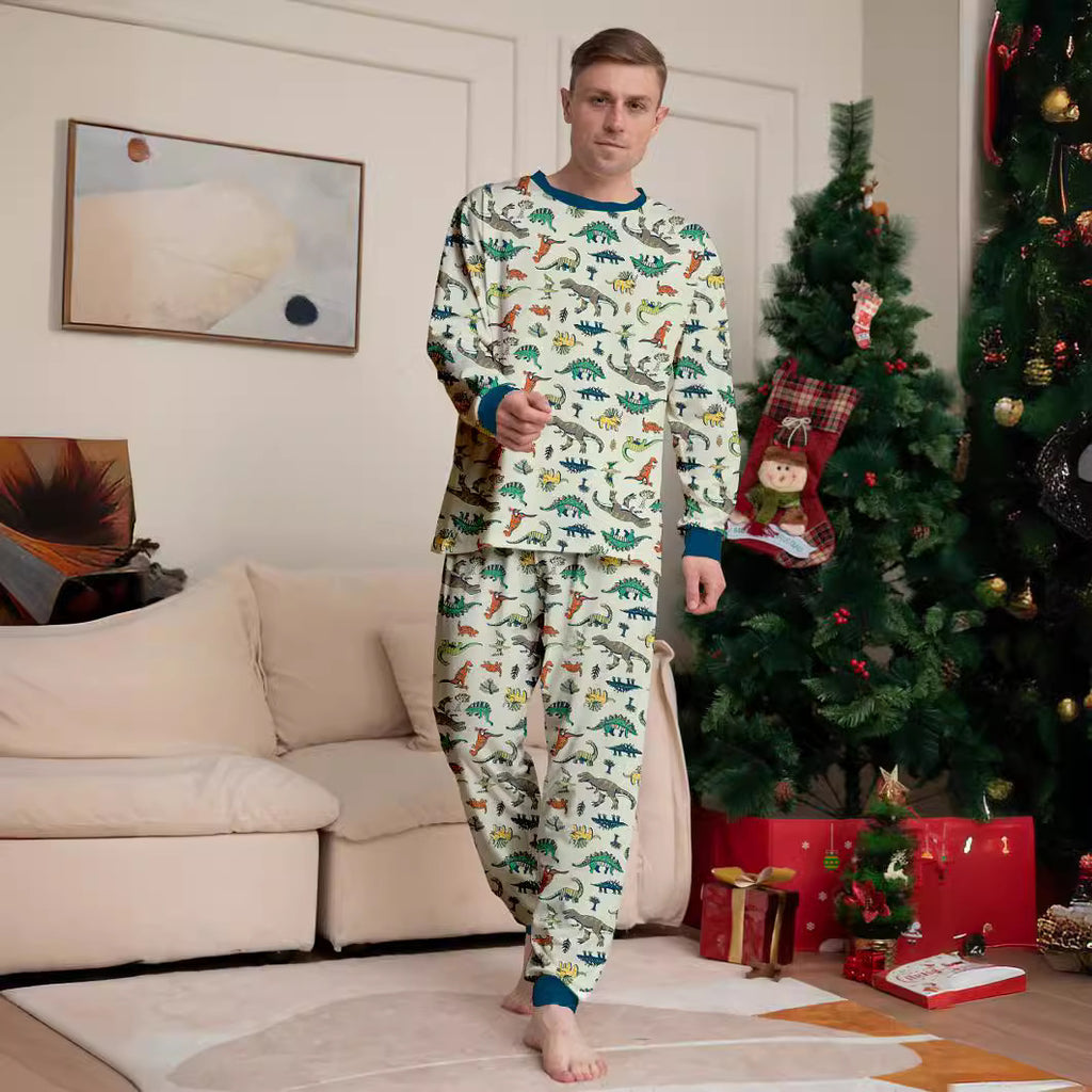 Christmas Snowman Snowflake Deer Print Parent-Child Matching Pajamas Home Wear