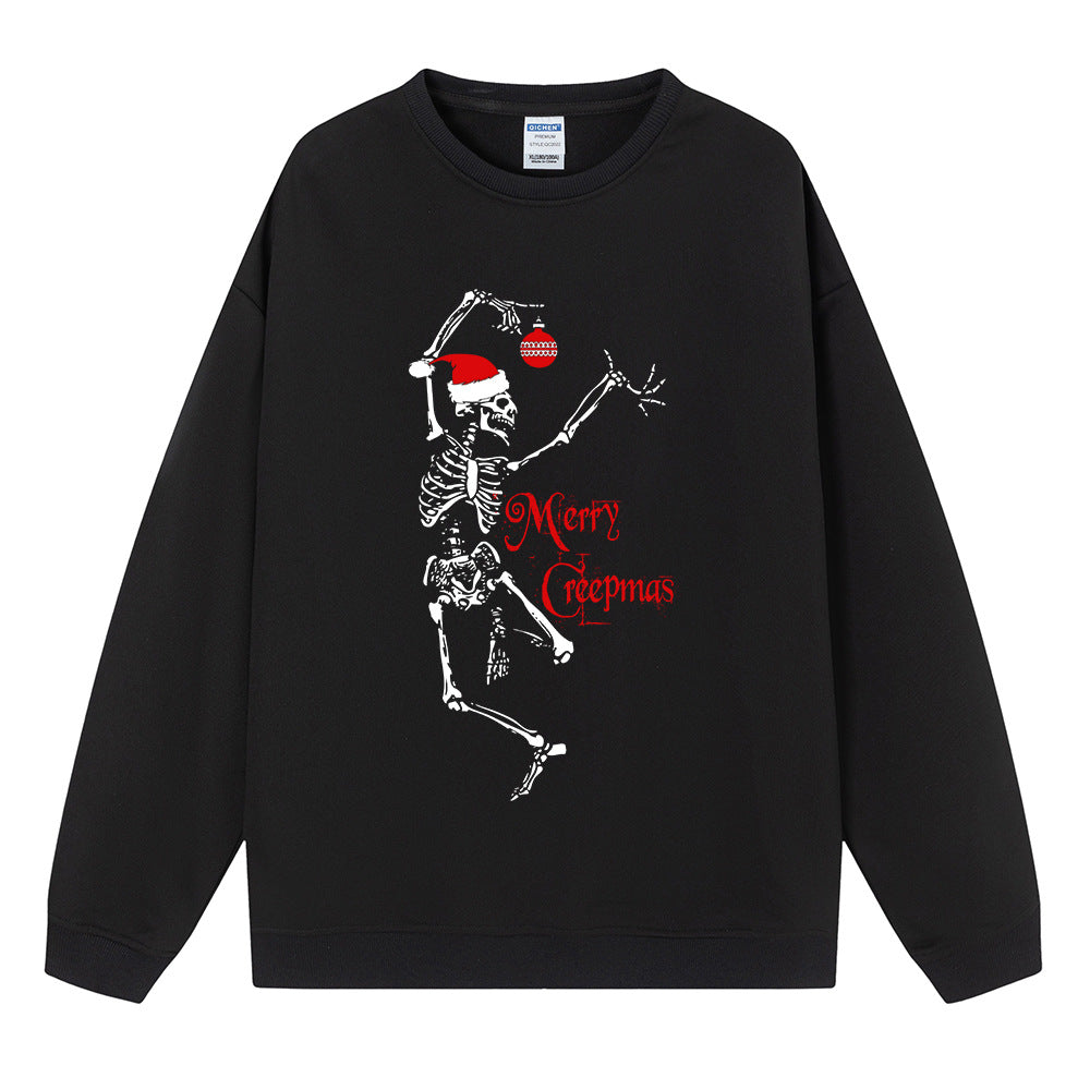 Christmas Women's Hoodie Skull Christmas Hat