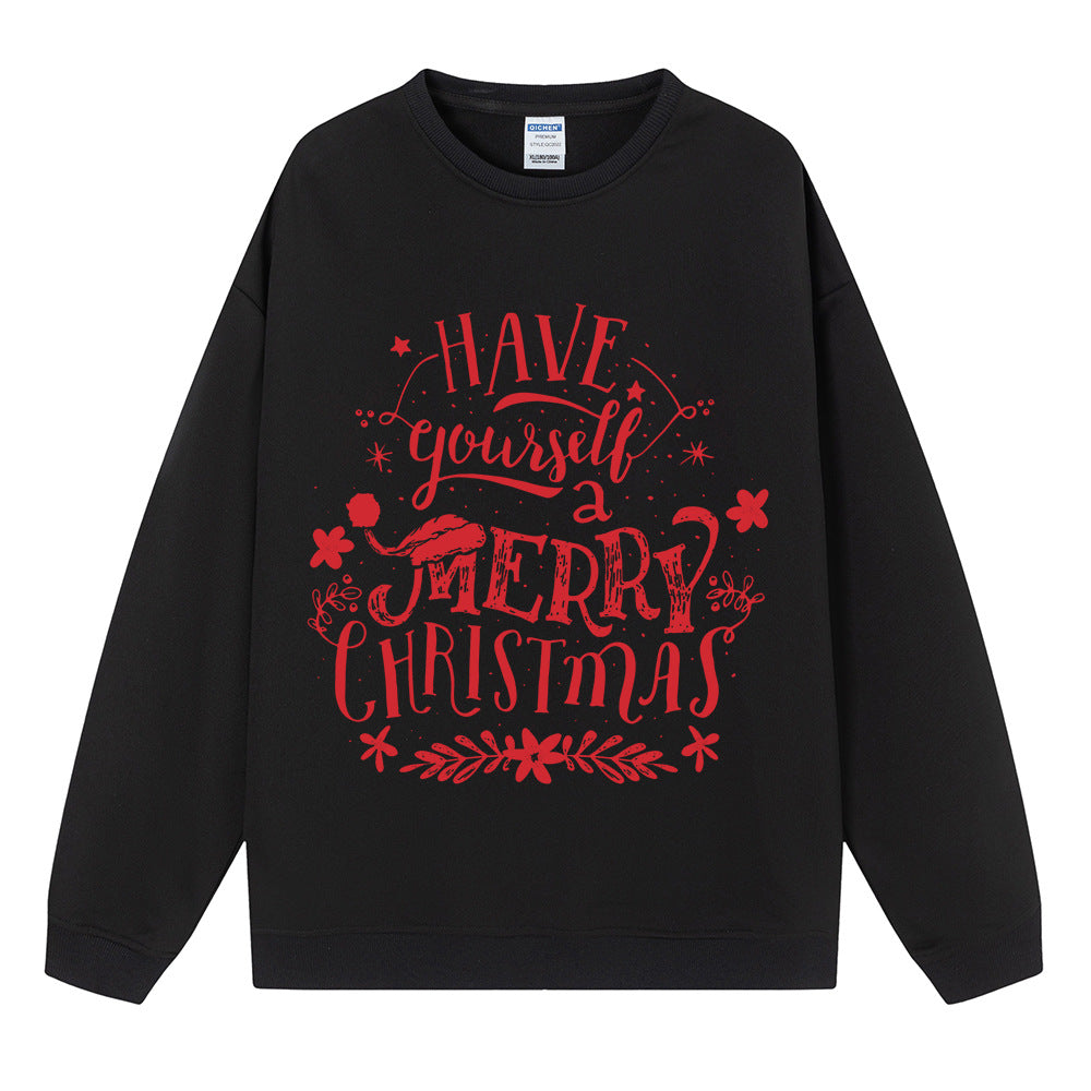 Christmas hoodie women's Christmas pullover top