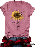 Sunflower Faith Printed Short Sleeve