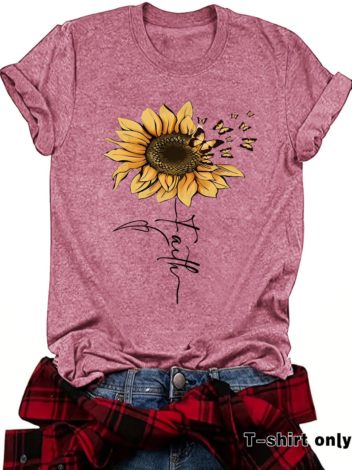Sunflower Faith Printed Short Sleeve