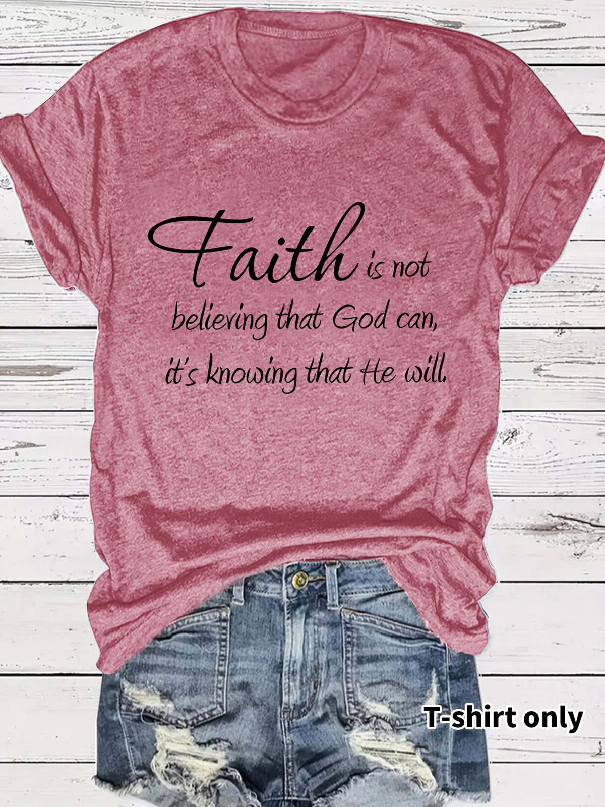 Short sleeved faith is a letter