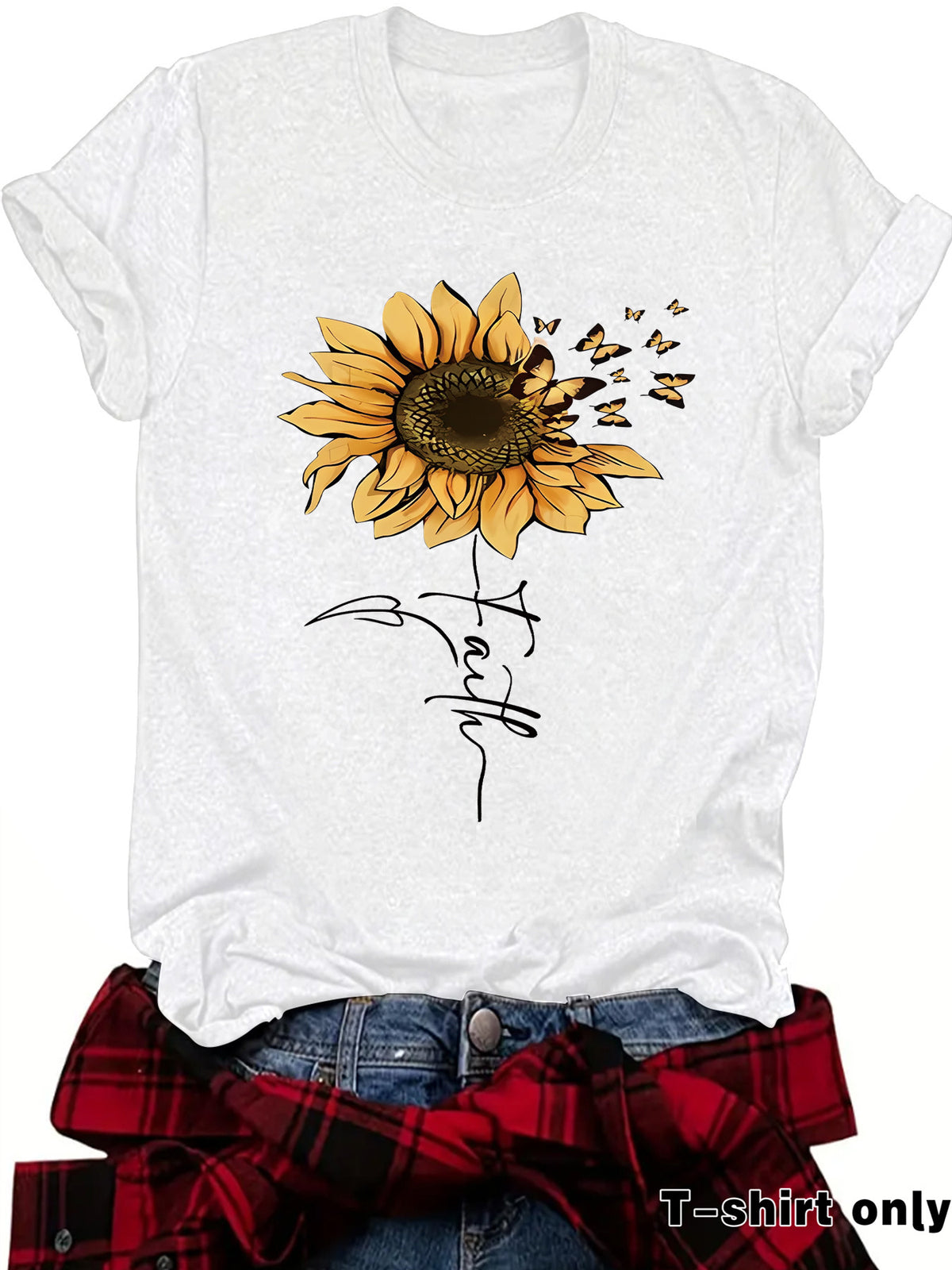 Sunflower Faith Printed Short Sleeve