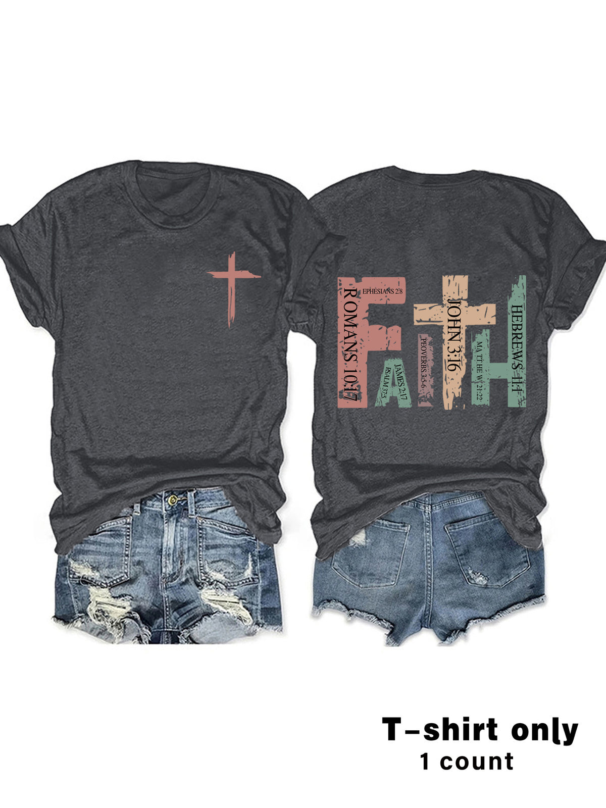 FAITH ROMA Printed T-shirt Short Sleeve