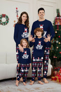 Christmas Tree Snowflake Letter Stripe Christmas Family Matching Pajamas Printed Home Wear