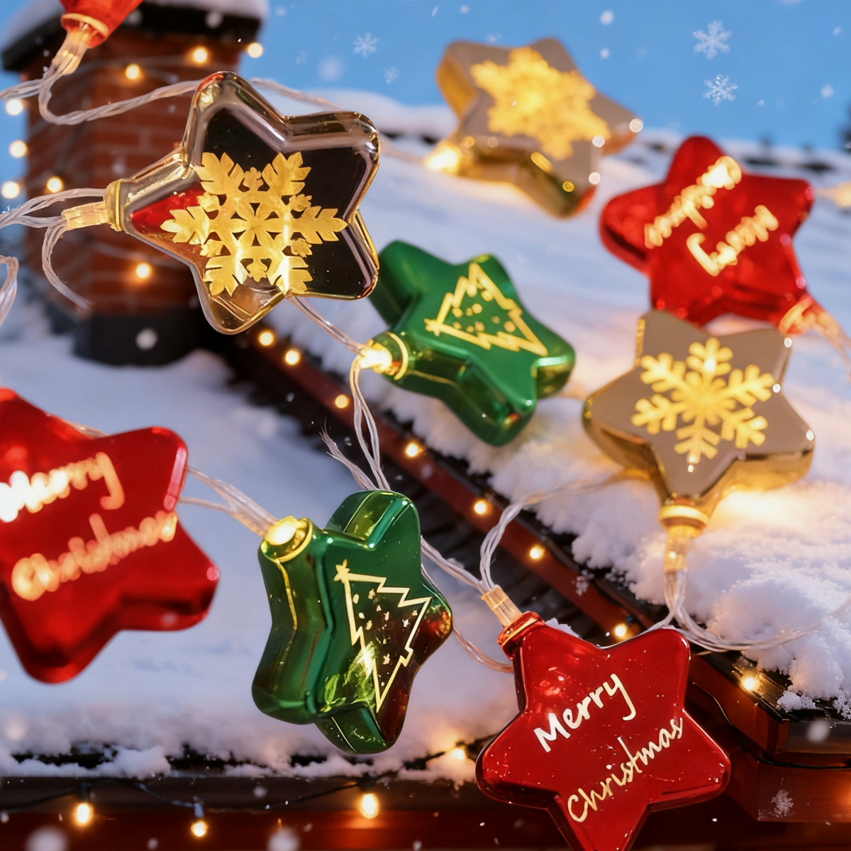 Christmas Electroplating Star Christmas Light LED String