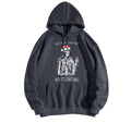 Christmas Hoodie Women's Shoulder Down Christmas Skeleton Hoodie