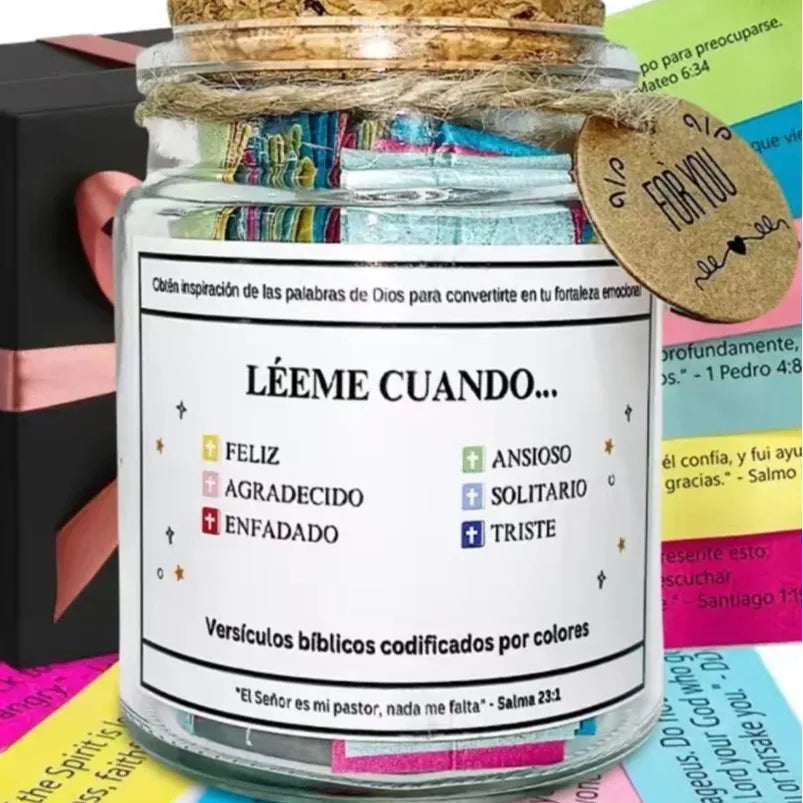Bible Verse Jar with Gift Box – Daily Faith & Encouragement